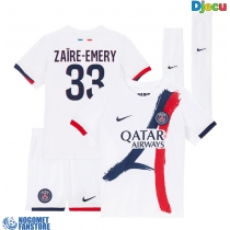 Paris Saint-Germain Warren Zaire-Emery #33 Gostujuci Dres za djecu 2025-26 Kratak Rukav (+ Kratke hlače)